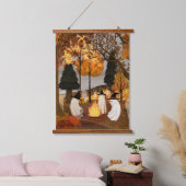 Hütte Wandteppich Mit Holzrahmen (Schlafzimmer)