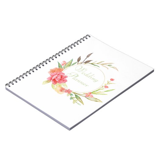 Hütte Wasserfarbe Gartenanlage Rose Notizblock (Linke Seite)