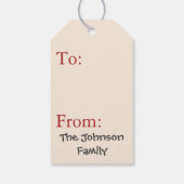 Hütte Watercolor Geschenkanhänger (Rückseite)