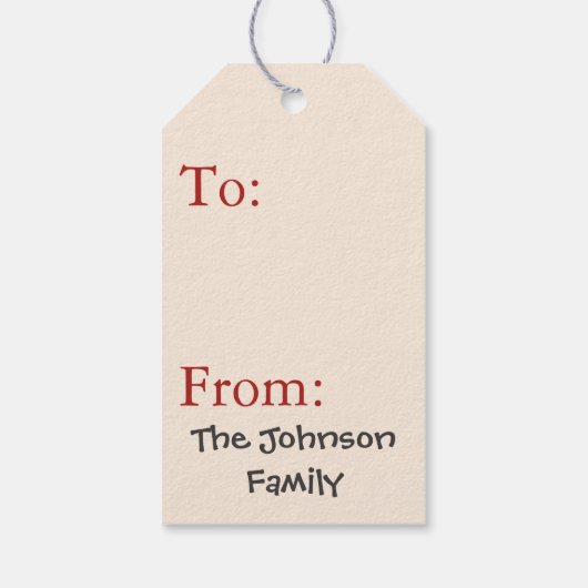 Hütte Watercolor Geschenkanhänger (Rückseite)