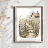 Hütte Watercolor Land Decke Kunst, Dichtung und Mu