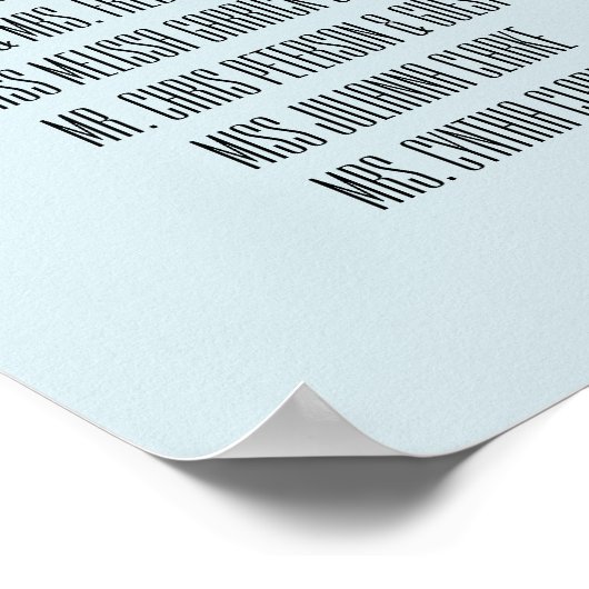 Hütte Wedding Suite 16 Sitzplätze Tisch Party Poster (Ecke)