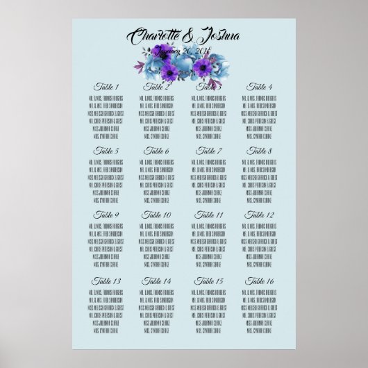 Hütte Wedding Suite 16 Sitzplätze Tisch Party Poster (Vorne)