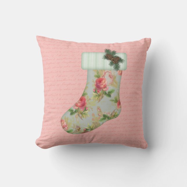 Hütte Weihnachten Strumpf Kissen (Vorderseite)