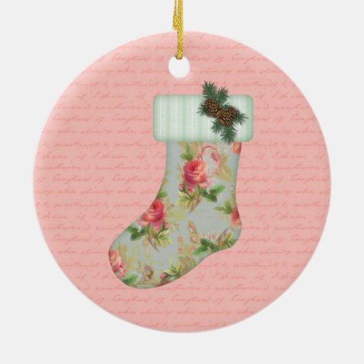 Hütte Weihnachten Strumpf Ornament (Hinten)