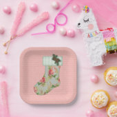 Hütte Weihnachts-Strumpf-Papierplatte Pappteller (Party)