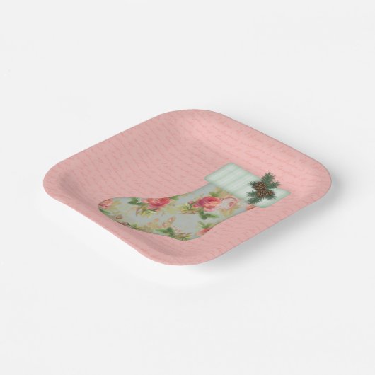 Hütte Weihnachts-Strumpf-Papierplatte Pappteller (Gewinkelt)