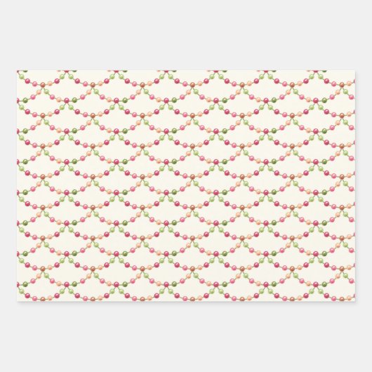 Hütte Weihnachtswrapping Paper - Garland Geschenkpapier Set (Vorderseite)