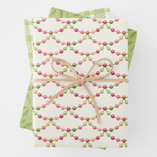 Hütte Weihnachtswrapping Paper - Garland Geschenkpapier Set (Beispiel)