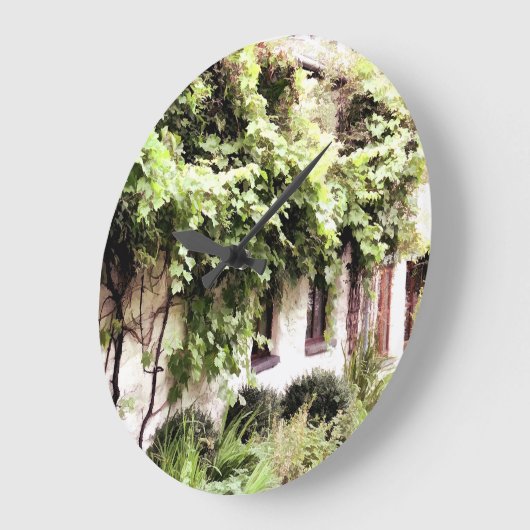 Hütte WISTERIEN Große Wanduhr (Winkel)