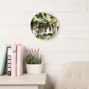 Hütte WISTERIEN Große Wanduhr