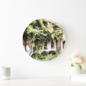 Hütte WISTERIEN Große Wanduhr (Zuhause)