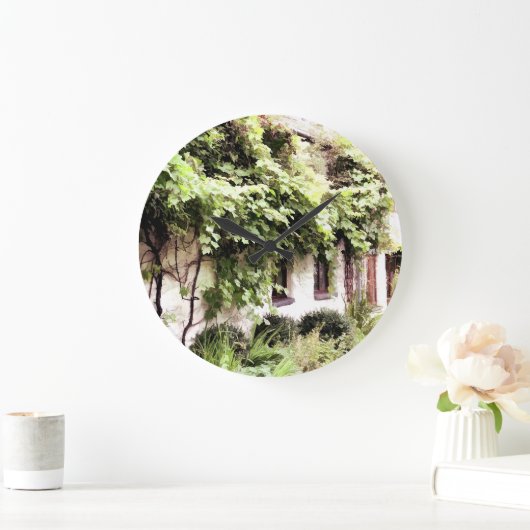 Hütte WISTERIEN Große Wanduhr (Zuhause)
