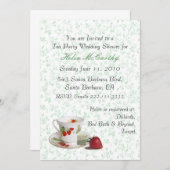 Hüttechic-Tee-Party Einladung (Vorne/Hinten)