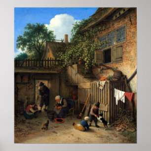 HütteDooryard Adriaen van Ostade The Poster