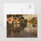 Hütten am Fluss von Frits Thaulow Postkarte (Vorne/Hinten)