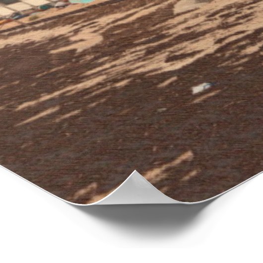 Hütten am Strand Poster (Ecke)