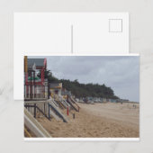 Hütten am Strand Postkarte (Vorne/Hinten)