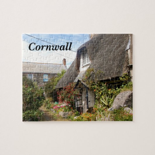 Hütten an Cadgwith Cornwall Fotografie Puzzle (Horizontal)