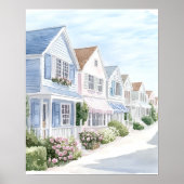 Hütten an der Küste Poster (Vorne)