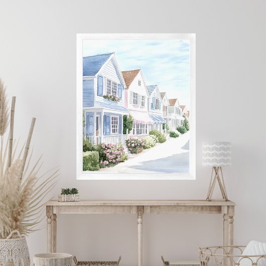 Hütten an der Küste Poster