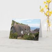 Hütten bei Cadgwith Cornwall Karte (Gelbe Blume)