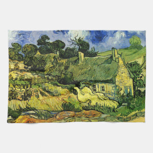 Hütten, Cordeville von Vincent van Gogh Geschirrtuch