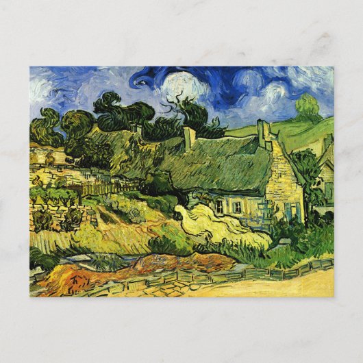 Hütten, Cordeville von Vincent van Gogh Postkarte (Vorderseite)