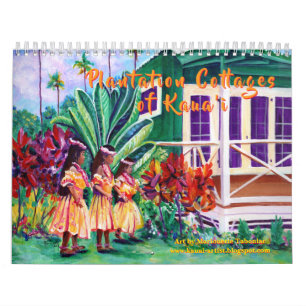 Hütten des Kauai Hawaii Kunstkalenders Kalender