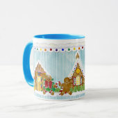 Hütten des Lebkuchendorfes in People Coffee Cup Tasse (Vorderseite Links)