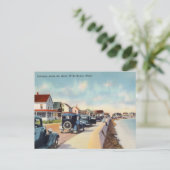 Hütten entlang der Küste, Wells Beach, Maine Postkarte (Stehend Vorderseite)