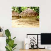 Hütten für Wattle und Daub Poster (Heimbüro)