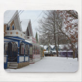 Hütten im Winter - Martha's Vineyard Mousepad (Vorne)