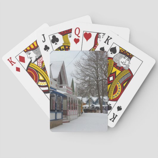Hütten im Winter - Martha's Vineyard Spielkarten (Rückseite)