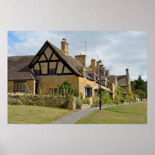Hütten in Broadway, Cotswolds Plakatdruck Poster