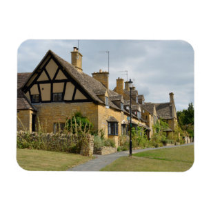Hütten in Broadway, Cotswolds Rechteckmagnet Magnet