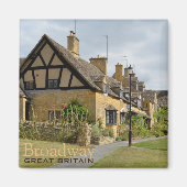 Hütten in Broadway, Cotswolds Textmagnet Magnet (Vorne)