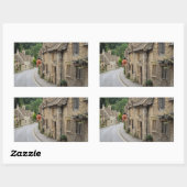 Hütten in Castle Combe, UK Rechteck Aufkleber (Blatt)