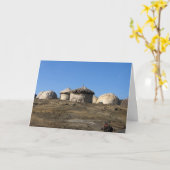 Hütten in Ostafrika Karte (Gelbe Blume)