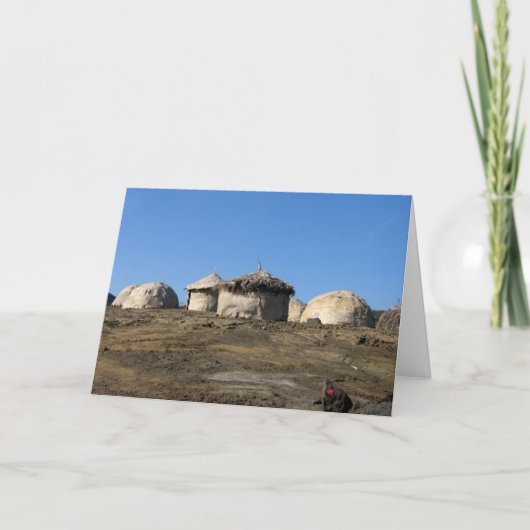 Hütten in Ostafrika Karte (Vorderseite)