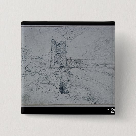 Hütten John-Polizist-| auf einer hohen Bank, 1834 Button (Vorderseite)