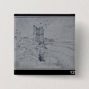 Hütten John-Polizist- auf einer hohen Bank, 1834 Button