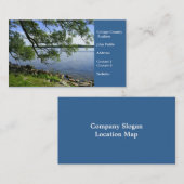 Hütten-Land Grundstücksmakler-See Ansicht Visitenkarte (Vorne/Hinten)