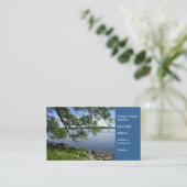 Hütten-Land Grundstücksmakler-See Ansicht Visitenkarte (Stehend Vorderseite)