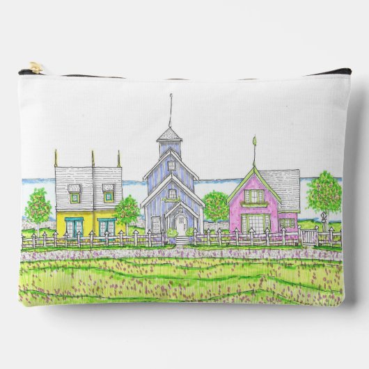 Hütten mit Meerblick Zubehörtasche (Vorderseite)