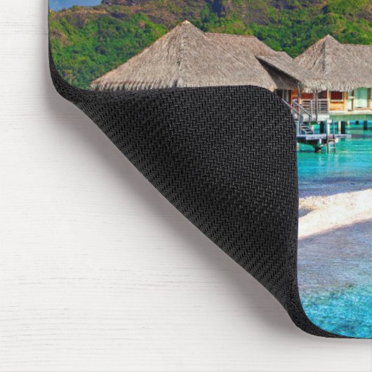 Hütten mitten am Strand Mousepad (Ecke)