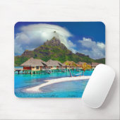 Hütten mitten am Strand Mousepad (Mit Mouse)