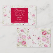 Hütten-Rosen-Geschäfts-Karte 1 Visitenkarte (Vorne/Hinten)