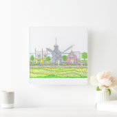 Hütten-Uhr Quadratische Wanduhr (Zuhause)