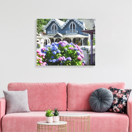 Hütten und Hydrangeas - Martha's Vineyard Leinwanddruck (Insitu (Wohnzimmer))